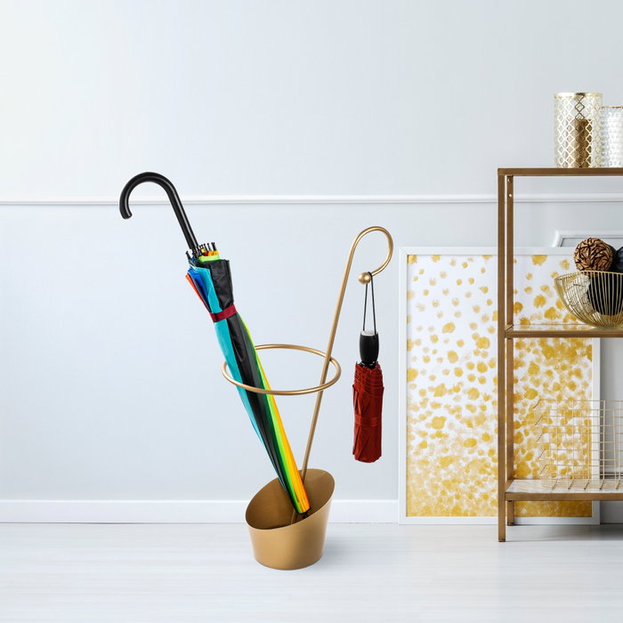 Aberto Design Paragüero de Metal Dorado